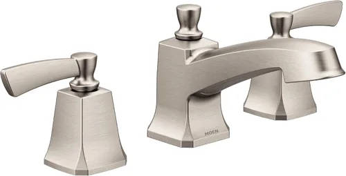 Miniatura 7 de Grifo de lavabo de baño Moen Conway cromado de dos manijas extendido con válvula incluida, 84926