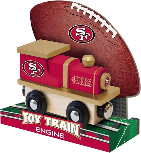 Miniatura 5 de MasterPieces NFL San Francisco 49ers - Tren de juguete de madera real, para mayores de 3 años, color negro