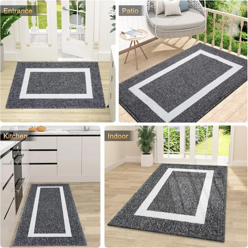 Miniatura 7 de OLANLY Alfombra para Puerta Interior, 59x35, Alfombra de Entrada Antideslizante Absorbente Resistente a la Suciedad, Alfombras de Entrada