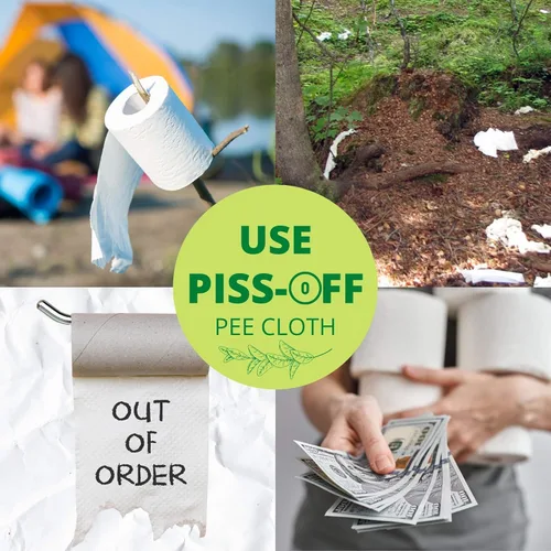 Miniatura 7 de Paño para orinar: trapo de orina con infusión de plata para mujeres que orinan al aire libre, toallitas absorbentes reutilizables, ecológico alt. al