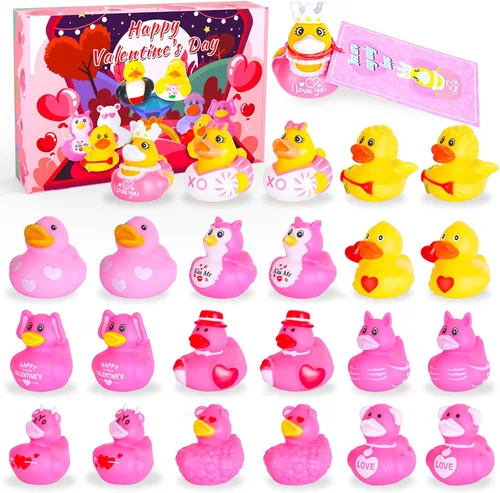 Miniatura 9 de 24 mini patos de goma a granel, perfectos para esconder cruceros, decoraciones de fiesta de cumpleaños y bonitos juguetes de baño para niños
