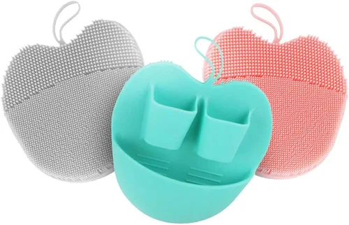 INNERNEED Juego de cepillos de limpieza facial de silicona suave, almohadilla exfoliante suave y masajeadora, diseño antideslizante para eliminación