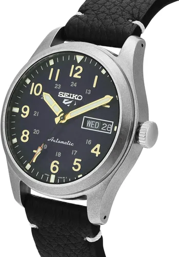Miniatura 2 de Seiko SRPG39K1 Reloj analógico automático para hombre con correa de piel, negro, de moda