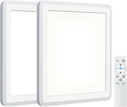 Miniatura 10 de Annaror Lámpara de techo LED inteligente WiFi, lámpara de montaje empotrado RGB de 13 pulgadas con control remoto, compatible con Alexa Google Home