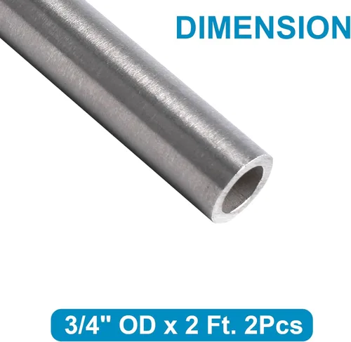 Miniatura 3 de Vigorous 3/4" DE x 2 pies. Tubo de acero inoxidable 304, tubería sin costuras de acero inoxidable, tubo de metal redondo para manualidades DIY