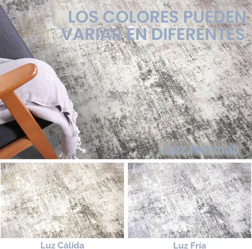 Miniatura 5 de IOHOUZE Alfombra pequeña abstracta de 2 x 3 pies, alfombra de entrada lavable para entrada interior, alfombras con respaldo de goma, alfombra gris