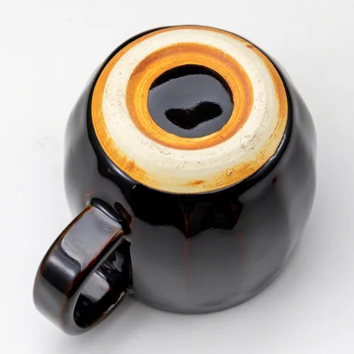 Miniatura 4 de Asayu Japan Juego de cafetera de cerámica para verter café en marrón chocolate, soporte de filtro de papel de preparación lenta y gotero con 3