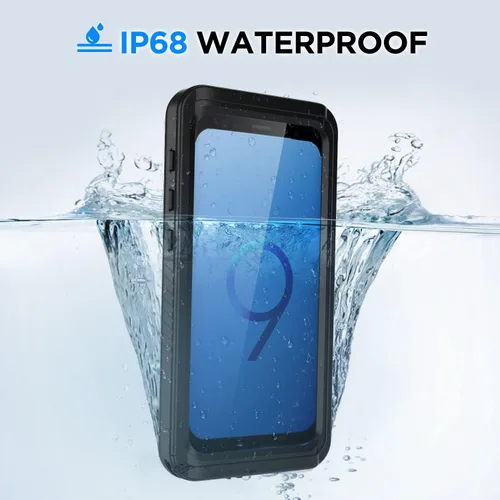 Miniatura 3 de Lanenas Funda para Samsung Galaxy S9, impermeable, a prueba de polvo, a prueba de caídas con protector de pantalla integrado, 5.8 pulgadas, 360°