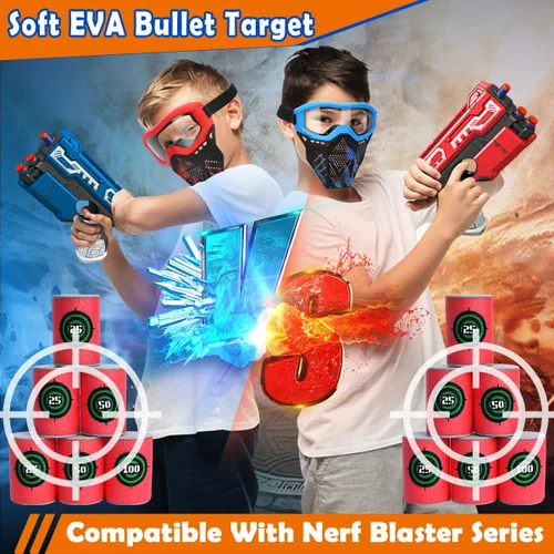 Miniatura 7 de POKONBOY Objetivo de bala suave, objetivo de dardos de bala EVA compatible con pistolas Nerf Blasters