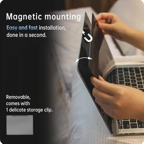 Miniatura 2 de Peslv Filtro de Privacidad Magnético para Macbook de 12 Pulgadas (2012-2017), Filtro Anti Luz Azul Deslumbrante Extraíble Filtro de Pantalla Mate