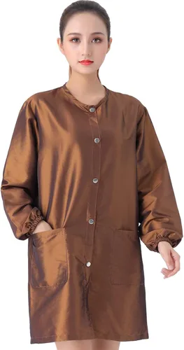 Miniatura 13 de Chaqueta Profesional de Smock de Salón, Chaqueta Impermeable para Estilista, Capa de Barbero, Chaqueta para Peluquería y Aseo de Mascotas