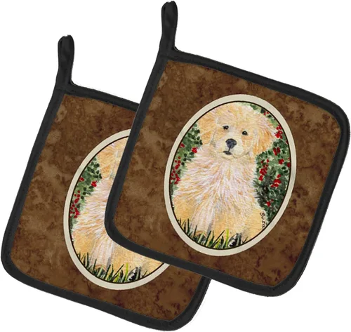 Miniatura 174 de Caroline's Treasures SS8617PTHD - Juego de soportes para ollas de cocina resistentes al calor, almohadillas calientes para horno para cocinar, Husky