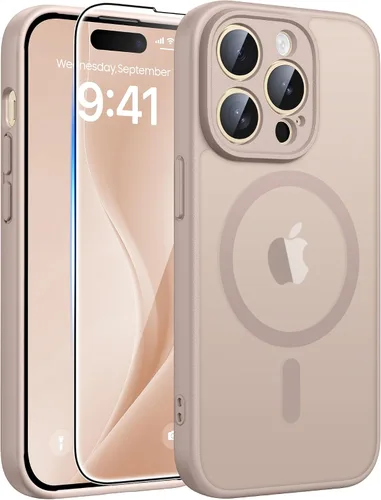 Miniatura 40 de FNTCASE - Funda para iPhone 16 Pro: magnética, mate, translúcida, de grado militar, protectora contra caídas, resistente, fina, duradera y a prueba