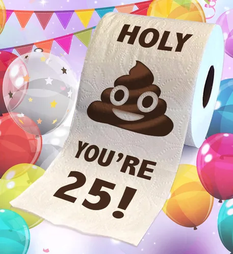 Miniatura 2 de Impreso TP Holy You're 25 Birthday - Papel higiénico de regalo de broma para fiesta de cumpleaños 25, divertido regalo de cumpleaños, broma de papel