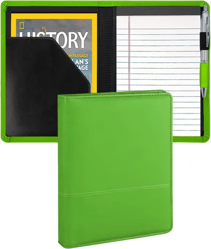 Miniatura 9 de Gorbado Carpeta para portafolio o cartera, mini carpeta de 5 x 8 pulgadas, bloc de escritura legal, carpeta organizadora de documentos A5 para Negro