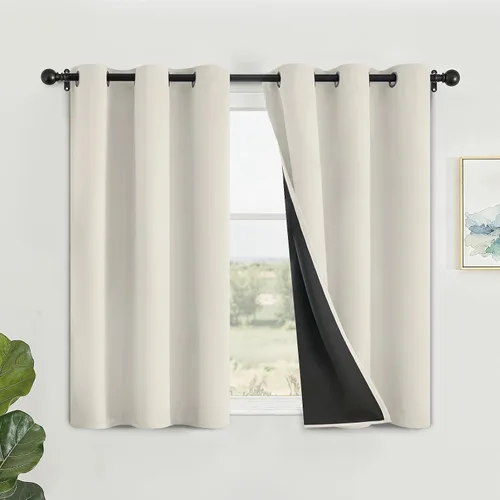 Miniatura 161 de SimpleHome - Cortinas opacas 100% para recámara, cortinas de ventana con ojales beige, con aislamiento térmico, cortinas de oscurecimiento