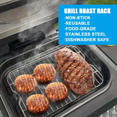 Miniatura 4 de Outspark Rejilla asada y olla de cocina para Ninja Foodi FG551/DG551 Smart XL Accesorios para parrilla de interior, estante para freidora de aire
