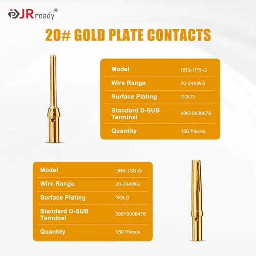 Miniatura 2 de JRready ST6579 DB9 Terminales de crimpado chapados en oro DB9 Conectores Herramienta de extracción de pines DRK-D Sub Inserción Extracción