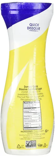 Miniatura 4 de Domino White Sugar Pure Cane Sugar Superfine de disolución rápida, 12 onzas con tapa abatible (paquete de 1)
