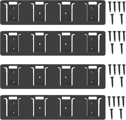 Miniatura 6 de Soporte de batería compatible con soporte de batería DeWalt 20V, montaje de 4 ranuras a granel, herramienta de garaje, herramientas para Dewalt 20v