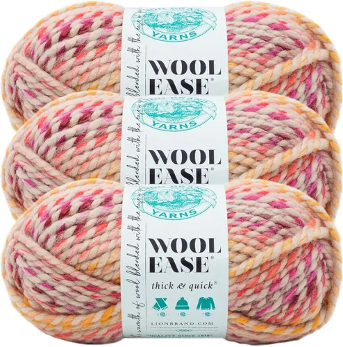 Miniatura 152 de Lion Brand Yarn - Ovillo de lana Wool-Ease Thick & Quick color fuerza aérea