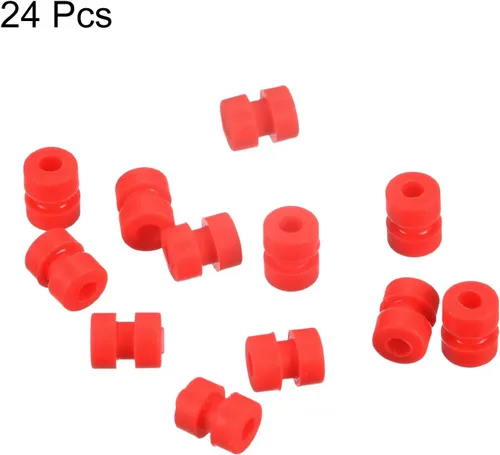 Miniatura 3 de MECCANIXITY RC Bolas de Goma Anti Vibración para Controlador de Vuelo RC F4 F7 M2x5.6mm, Bolas de Absorción de Impacto (Rojo), Paquete de 24