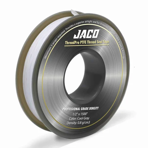 JACO ThreadPro Cinta de sellado de rosca de alta densidad - 1/2" x 125 pies (Mega rollo) | Sellador profesional de tubos de PTFE | Cinta de plomero