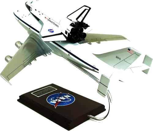 Miniatura 3 de Mastercraft Collection Boeing NASA B747 Airliner w/Space Shuttle Piggy Back Avión Modelo Escala: 1/144