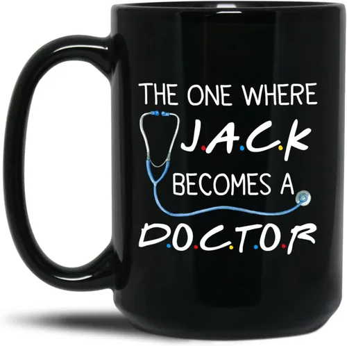 Miniatura 16 de Taza de café negra personalizada, regalo para agradecimiento al médico, divertida taza de café con texto en inglés "This Is A Doctor's Doctor's 11