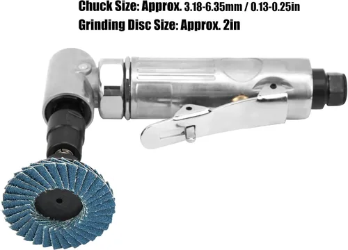 Miniatura 2 de Garosa Mini kit de amoladora neumática 20000-25000rpm de ángulo recto con discos Emery para pulidora de coche, trabajo de carrocería de automóvil