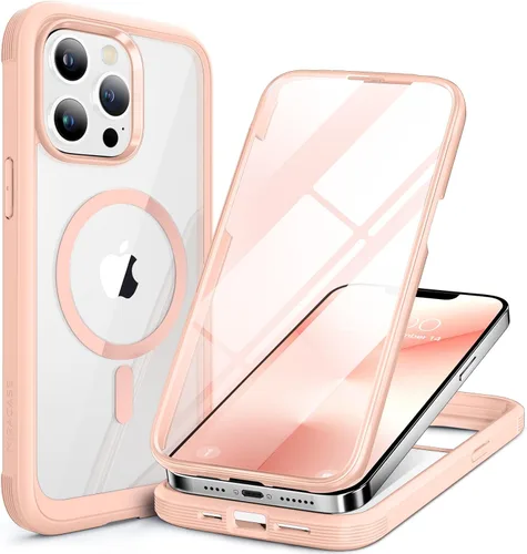 Miniatura 155 de Miracase Funda para iPhone 13 de 6.1 pulgadas, [sin burbujas] funda de teléfono de cuerpo completo con pantalla de vidrio completa integrada, sin