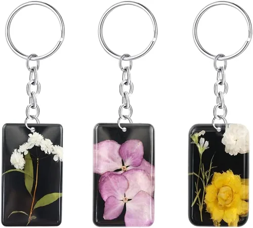 Miniatura 3 de 4 piezas de molde rectangular de silicona para llavero rectángulo, dijes de resina epoxi, moldes de resina rectangular para manualidades, joyería