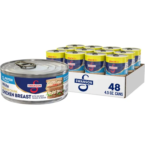 Miniatura 33 de SWANSON S Ajo y Hierbas Pollo Blanco en Trozos Totalmente Cocinado, Listo para Comer, Comidas Simples Para Llevar, Bolsa de 2.6 OZ (Caja de 12)
