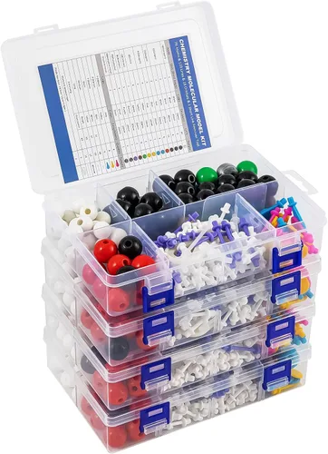 Miniatura 9 de HFKPJRT Kit de modelo molecular, 208 piezas de modelo molecular, química orgánica, kits de modelo de elementos atómicos para lecciones de química