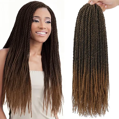 Miniatura 17 de Trenzas de Ganchillo Senegalesas Twist Cabello de Ganchillo 7 Paquetes Pre Enrollado Micro Trenzas Senegalesas Twist Cabello Trenzado Trenzas