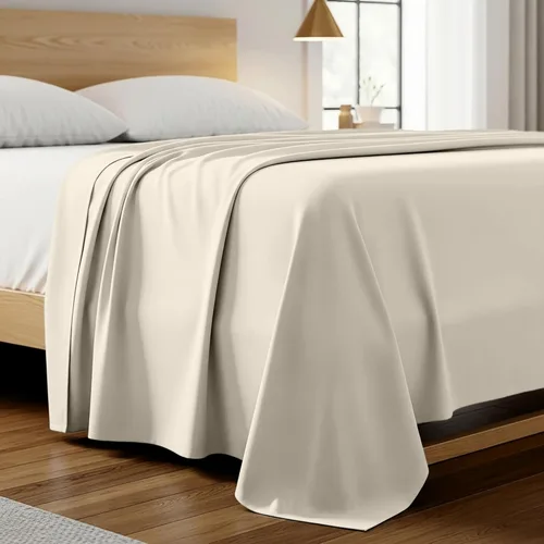 Miniatura 27 de Mellanni Sábana plana tamaño California King – Ropa de cama de la Colección Icónica – Lujo de hotel, extra suave, refrescante, resistente a las 1455