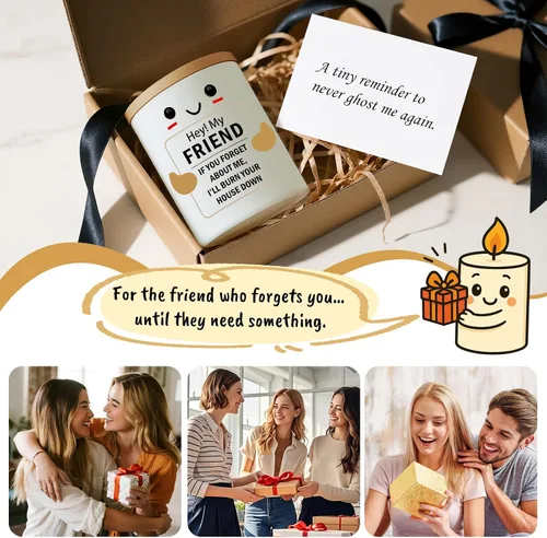 Miniatura 6 de Velas de regalo para mejores amigas para mujeres, regalo de cumpleaños genial para sus mejores amigas, mejores amigas, compañeros de trabajo