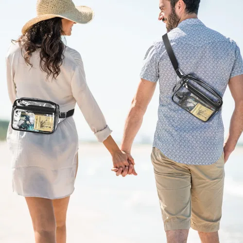Miniatura 7 de Clear Fanny Pack Stadium Approved, Waterproof Fanny Pack for Women Men, Fashion Mini Belt Bag Transparent Waist Bag with Adjustable Strap for