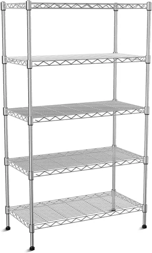 Miniatura 10 de Estantería de alambre de 3 niveles con capacidad de 340 kg, 61 cm de profundidad x 35,6 cm de ancho x 55,9 cm de alto, estantería metálica de cocina