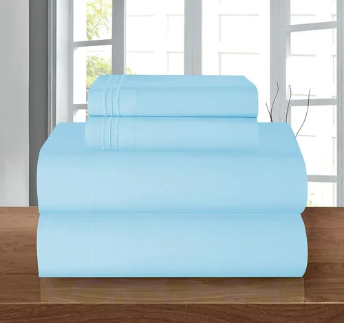 Miniatura 24 de Elegant Comfort - Juego de sábanas de 4 piezas de microfibra, 1500 hilos, sin arrugas, sábana bajera elástica, esquinas tipo bolsillos profundos