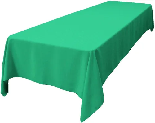 Miniatura 120 de LA Linen Mantel rectangular lavable de popelín de poliéster, resistente a las manchas y a las arrugas, cubierta de mesa 60x84, mantel de tela