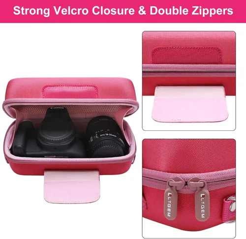Miniatura 6 de LTGEM Estuche para cámara para Canon EOS Rebel T7 / R50 / R100 / R50 V / T6 / R8 / R10 / RP / SL3 / R5 / T100 DSLR SLR y lente de 18-55mm/18-45mm