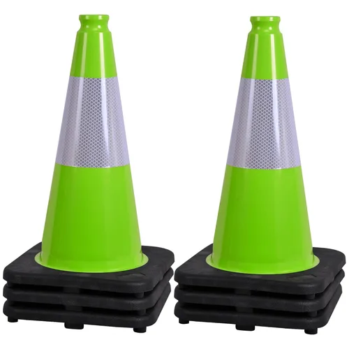 Miniatura 30 de OrangeStar Conos de Tráfico de 36" Paquete de 6 Conos de Seguridad Azules con Collares Reflectantes, Base de Servicio Pesado para Construcción