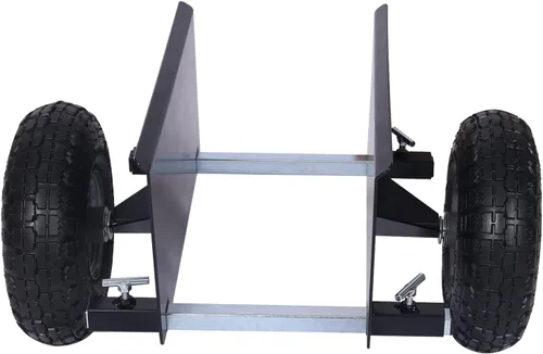Miniatura 8 de Plataforma de panel resistente, muñecas de puerta ajustables con ruedas, 2 ruedas neumáticas de 10 pulgadas, rodamiento de carga de 600 libras