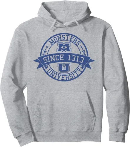Miniatura 3 de Disney Pixar Monsters University School Crest Movie Logo Sudadera con capucha, Gris