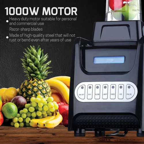Miniatura 6 de OVENTE Licuadora de encimera de cocina con dispensador, hoja de acero inoxidable y tarro portátil de 1.5 L sin BPA, fácil de limpiar, mezclador