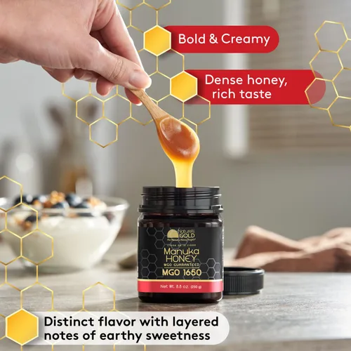 Miniatura 6 de Nature's Gold Miel de manuka cruda, certificado de alto MGO MGO auténtico, colmena rastreable 100% pura y auténtica para el hogar