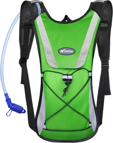 Miniatura 12 de KUYOU Running Hydration Vest - Lightweight Insulated Hydration Backpack with 2L Water Bladder, Adjustable Chest Straps and Reflective Water Backpack