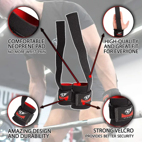 Miniatura 3 de Correas de Levantamiento Premium, Correas de Muñeca para Gimnasio, Correas de Muñeca para Levantamiento de Pesas, Correas de Gimnasio