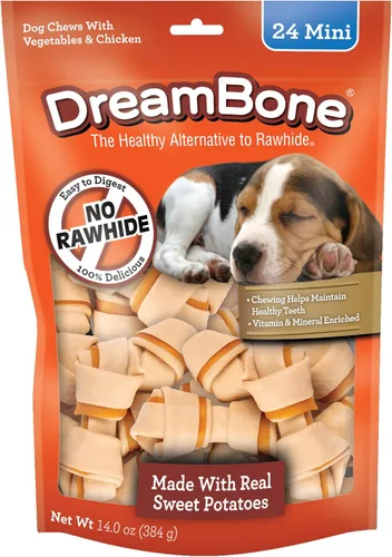 DreamBone - Masticador para perros, de batata (24 unidades/paquete), Mini